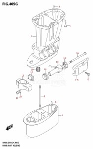 DF50AT From 05003F-440001 (E01 - E11)  2024 drawing DRIVE SHAFT HOUSING ((DF60AQH,DF60ATH):E40)