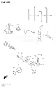 11503F-710001 (2017) 115hp E11 E40-Gen. Export 1-and 2 (DF115AT) DF115A drawing SENSOR (DF115AT:E40)