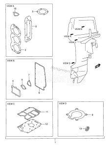 DT85T From 8501-651001 ()  1996 drawing GASKET SET (DT75WT,75MQ,DT85WT)(*)