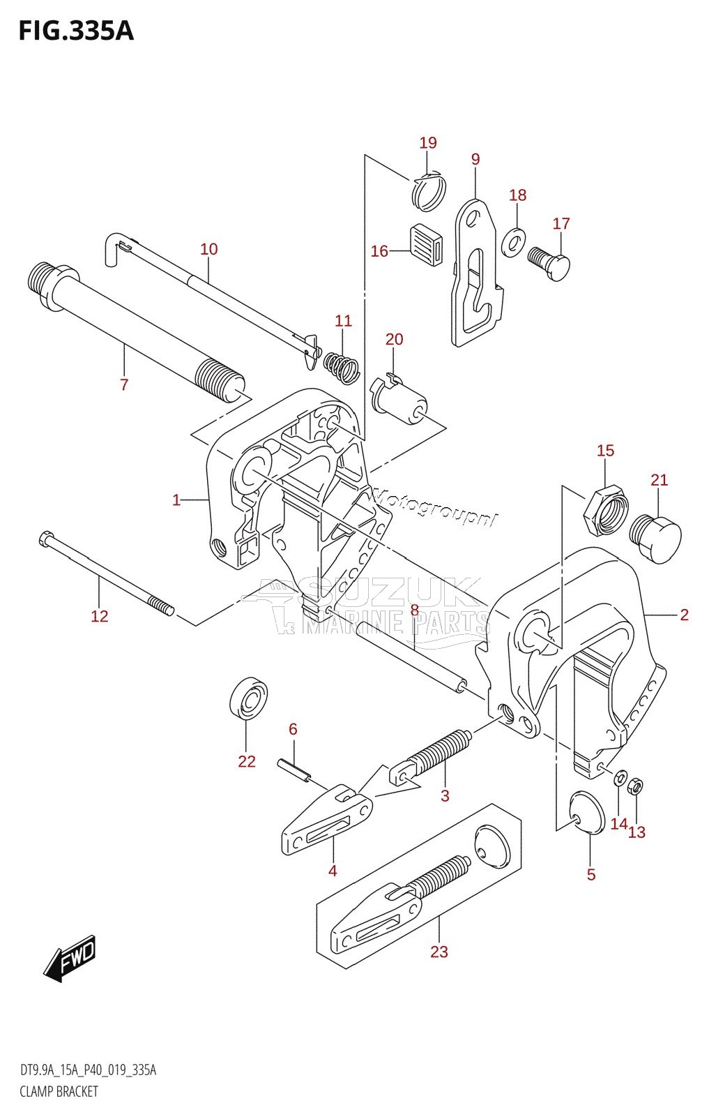 CLAMP BRACKET (P36,P81,DT9.9AK:P40)