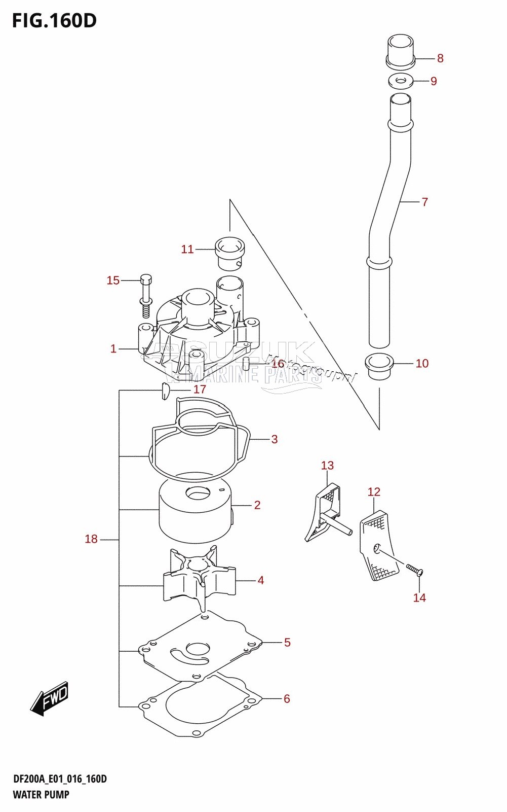 WATER PUMP (DF200AZ:E40)