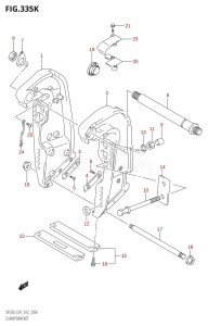 DF200Z From 20002Z-210001 (E01 E40)  2012 drawing CLAMP BRACKET (DF250T:E40:(X-TRANSOM,XX-TRANSOM))