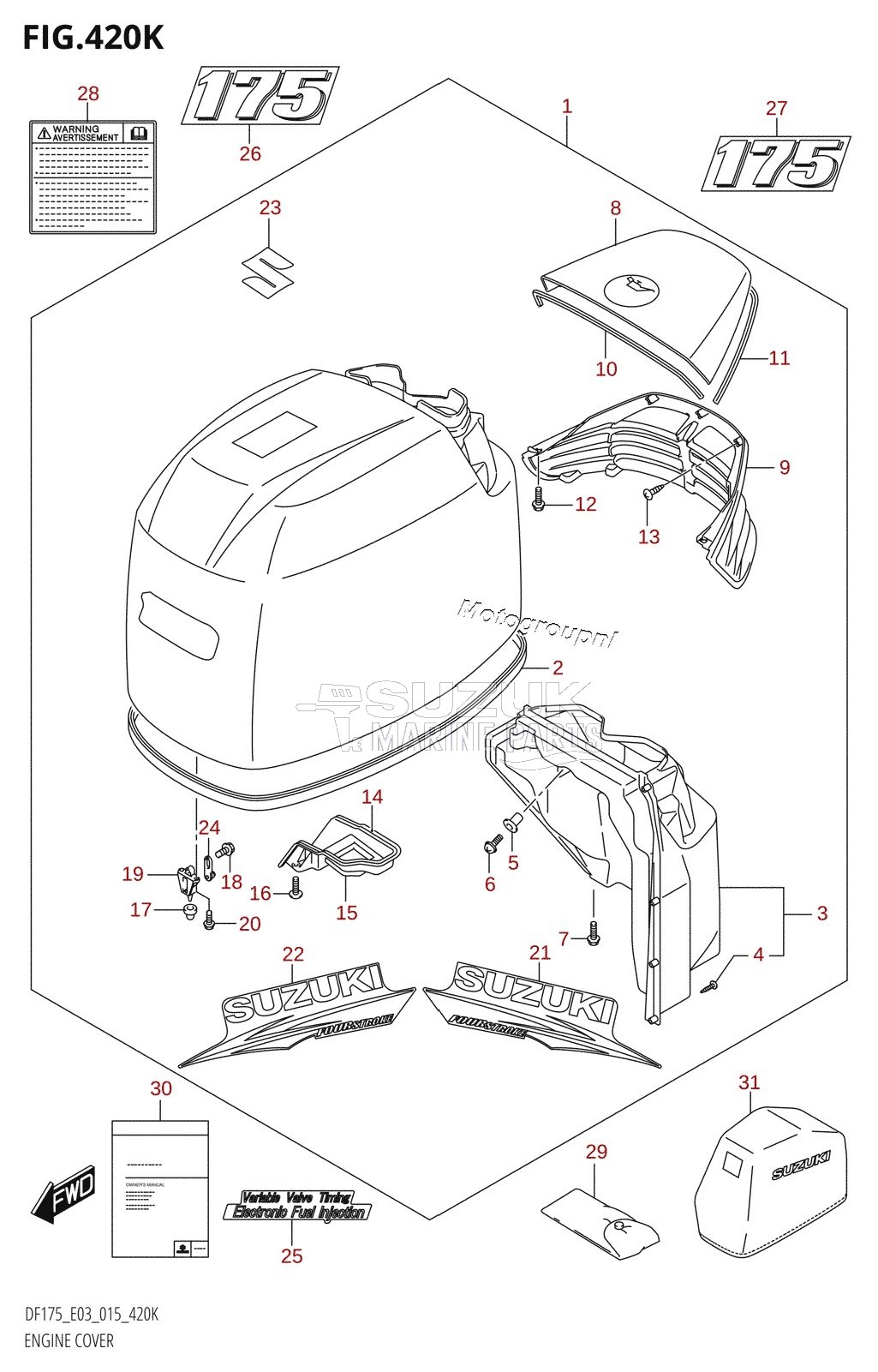 ENGINE COVER (DF175T:E03)