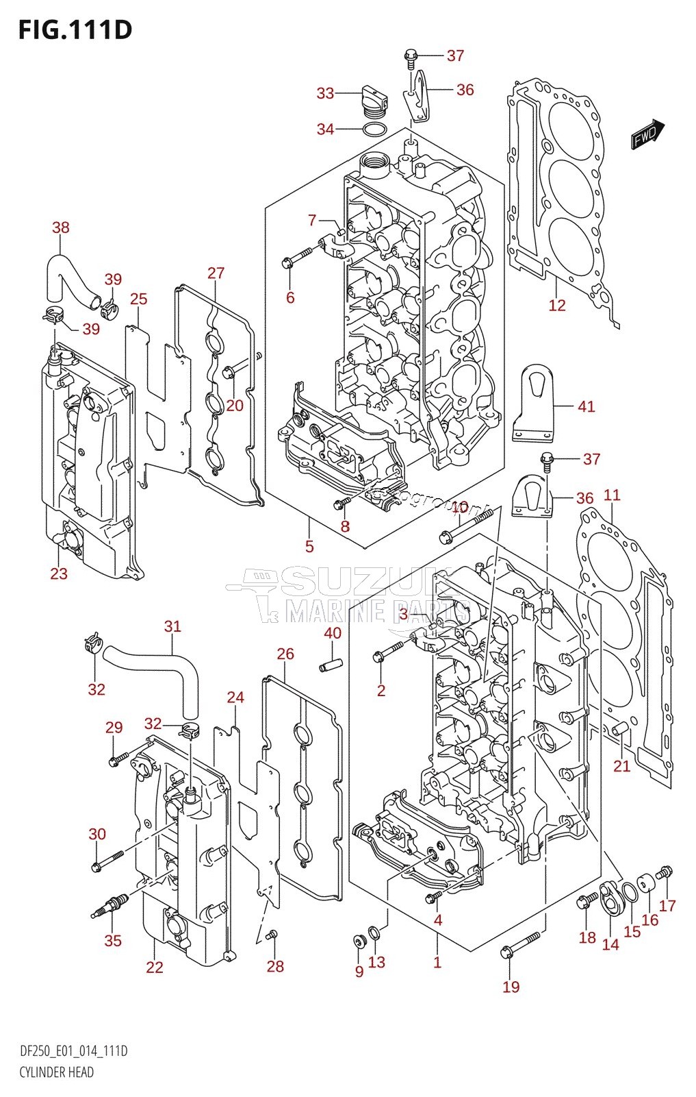 CYLINDER HEAD (DF200Z:E40)