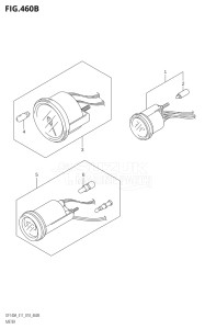 14003Z-810001 (2018) 140hp E11 E40-Gen. Export 1-and 2 (DF140AZ) DF140AZ drawing METER (E40)