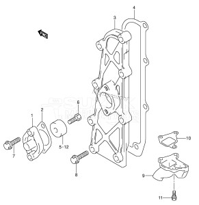 DF25Q From 02501F-421001 ()  2004 drawing EXHAUST COVER