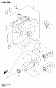 DF60A From 06002F-240001 (E01 E40 E11)  2022 drawing GEAR CASE ((DF40A,DF50A):E01,(DF40A,DF50A,DF60A):E03,(DF40A,DF50A):E11,DF40AST:E34)