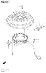 17503F-140001 (2021) 175hp E11 E40-Gen. Export 1-and 2 (DF175AT) DF175A drawing MAGNETO (DF150AT,DF150AZ)