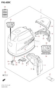 DF150Z From 15002Z-110001 (E01)  2011 drawing ENGINE COVER ((DF175T,DF175Z):(K6,K7,K8,K9))