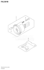 00801F-910001 (2019) 8hp P01-Gen. Export 1 (DF8A  DF8AR) DF8A drawing OPT:METER (DF9.9AR:P01)