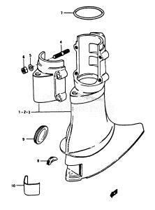 DT4 From d-10001 ()  1983 drawing DRIVERSHAFT HOUSING