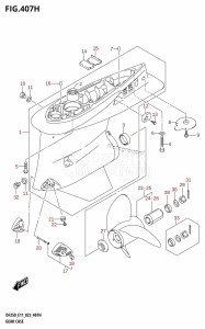 DF250 From 25003F-340001 (E11 E40)  2023 drawing GEAR CASE (DF250ST:023)