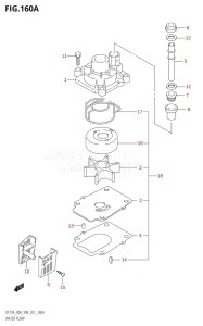 09003F-010001 (2010) 90hp E01 E40-Gen. Export 1 - Costa Rica (DF90ATHK10  DF90ATK10  DF90AWTHK10  DF90AWTK10) DF90A drawing WATER PUMP