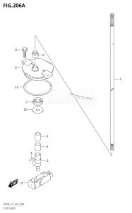 DF250ST From 25004F-340001 (E03)  2023 drawing CLUTCH ROD (DF200T,DF200Z,DF225T,DF225Z,DF250T,DF250Z)