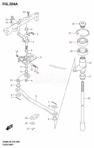 DF200AZ From 20003Z-810001 (E01 E40)  2018 drawing CLUTCH SHAFT (DF200AT)