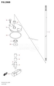 DF200 From 20002F-610001 (E03)  2016 drawing CLUTCH ROD (DF200Z:E03)