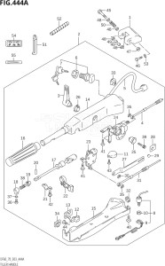 06001F-861001 (1998) 60hp E03-USA (DF60TW) DF60 drawing TILLER HANDLE (DF60TH,DF70TH)