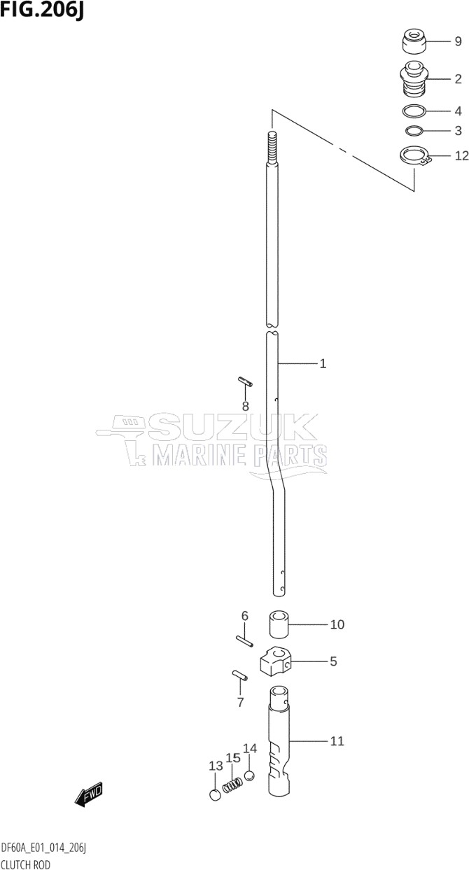 CLUTCH ROD (DF60AQH:E01)