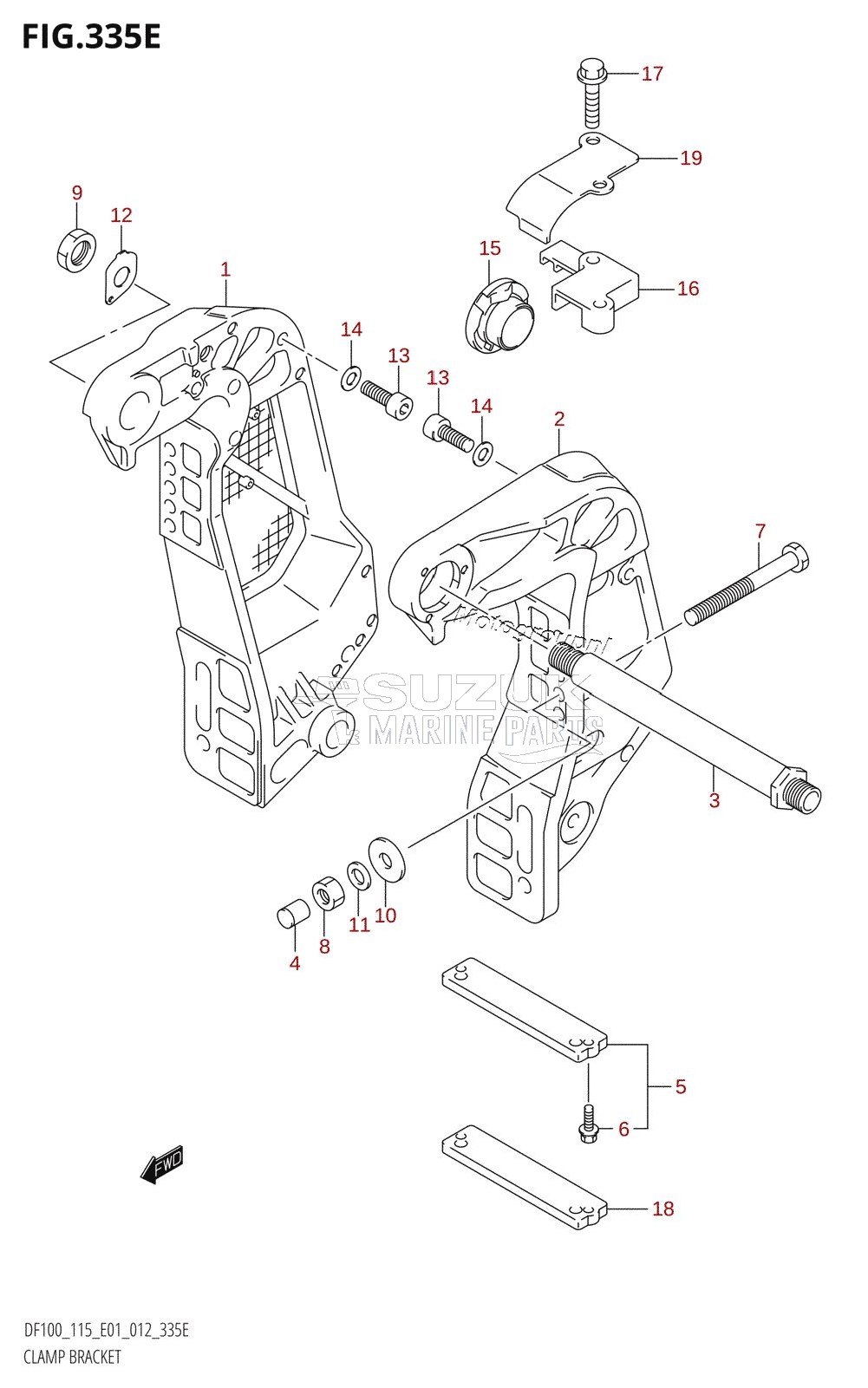 CLAMP BRACKET (DF115Z:E01)