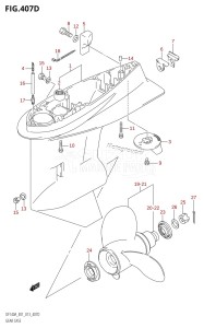 DF140A From 14003F-310001 (E01 E40)  2013 drawing GEAR CASE (DF140AZ:E40)