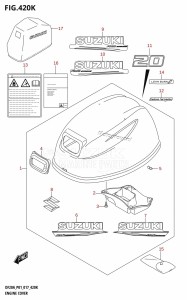 DF20A From 02002F-710001 (P01 P40)  2017 drawing ENGINE COVER (DF20AR:P01)