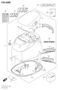 DF115AZ From 11503Z-510001 (E01 E40)  2015 drawing ENGINE COVER (DF115AZ:E40)