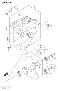 06003F-610001 (2016) 60hp E01 E40-Gen. Export 1 - Costa Rica (DF60AVT  DF60AVTH) DF60A drawing GEAR CASE (DF40A:E01)