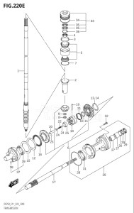 20002Z-340001 (2023) 200hp E01 E40-Gen. Export 1 - Costa Rica (DF200Z) DF200Z drawing TRANSMISSION (DF250T)