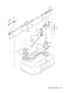 DT25AC From 02506-231001 ()  1992 drawing FUEL TANK (E28)