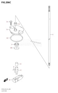 DF200 From 20002F-510001 (E03)  2015 drawing CLUTCH ROD (DF225T:E03)