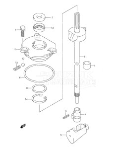 Outboard DF 90 drawing Clutch Rod (S/N 680685 & Older)