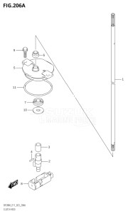 15003F-040001 (2020) 150hp E01 E03 E40-Gen. Export 1 - USA (DF150AT) DF150A drawing CLUTCH ROD