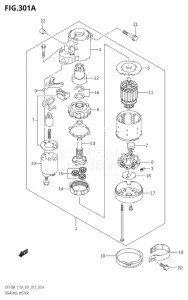 14003F-410001 (2014) 140hp E01 E40-Gen. Export 1 - Costa Rica (DF140AT) DF140A drawing STARTING MOTOR