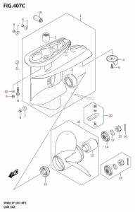 DF50A From 05004F-140001 (E03)  2021 drawing GEAR CASE (DF60A:(E01,E11))