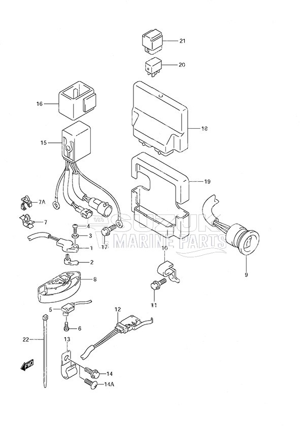 PTT Switch/Engine Control Unit