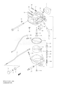 DF9.9 From 00991F-151001 ()  2001 drawing CARBURETOR