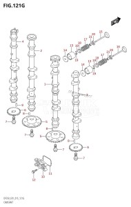 DF225T From 22503F-510001 (E01 E40)  2015 drawing CAMSHAFT (DF225Z:E01)