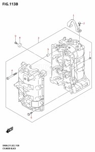 DF60A From 06003F-140001 (E11)  2021 drawing CYLINDER BLOCK (022,023)