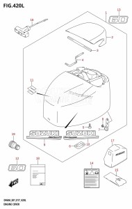 DF60A From 06002F-710001 (E01 E40)  2017 drawing ENGINE COVER (DF60ATH:E01)