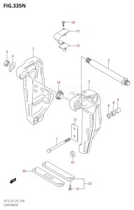 DF175T From 17502F-410001 (E01 E40)  2014 drawing CLAMP BRACKET (DF175Z:E01)