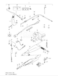 01501F-751001- (1997) 15hp - (DF15(A,AR)S V) DF15(A,A)S V drawing OPT:TILLER HANDLE