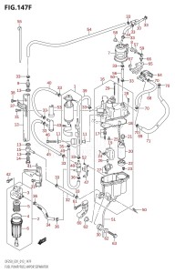 DF200 From 20002F-310001 (E01 E40)  2013 drawing FUEL PUMP /​ FUEL VAPOR SEPARATOR (DF225T:E40)