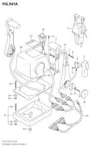 15002F-510001 (2005) 150hp E03-USA (DF150ST  DF150T  DF150TG) DF150 drawing OPT:REMOTE CONTROL ASSY DUAL (1) (DF150T:E03)