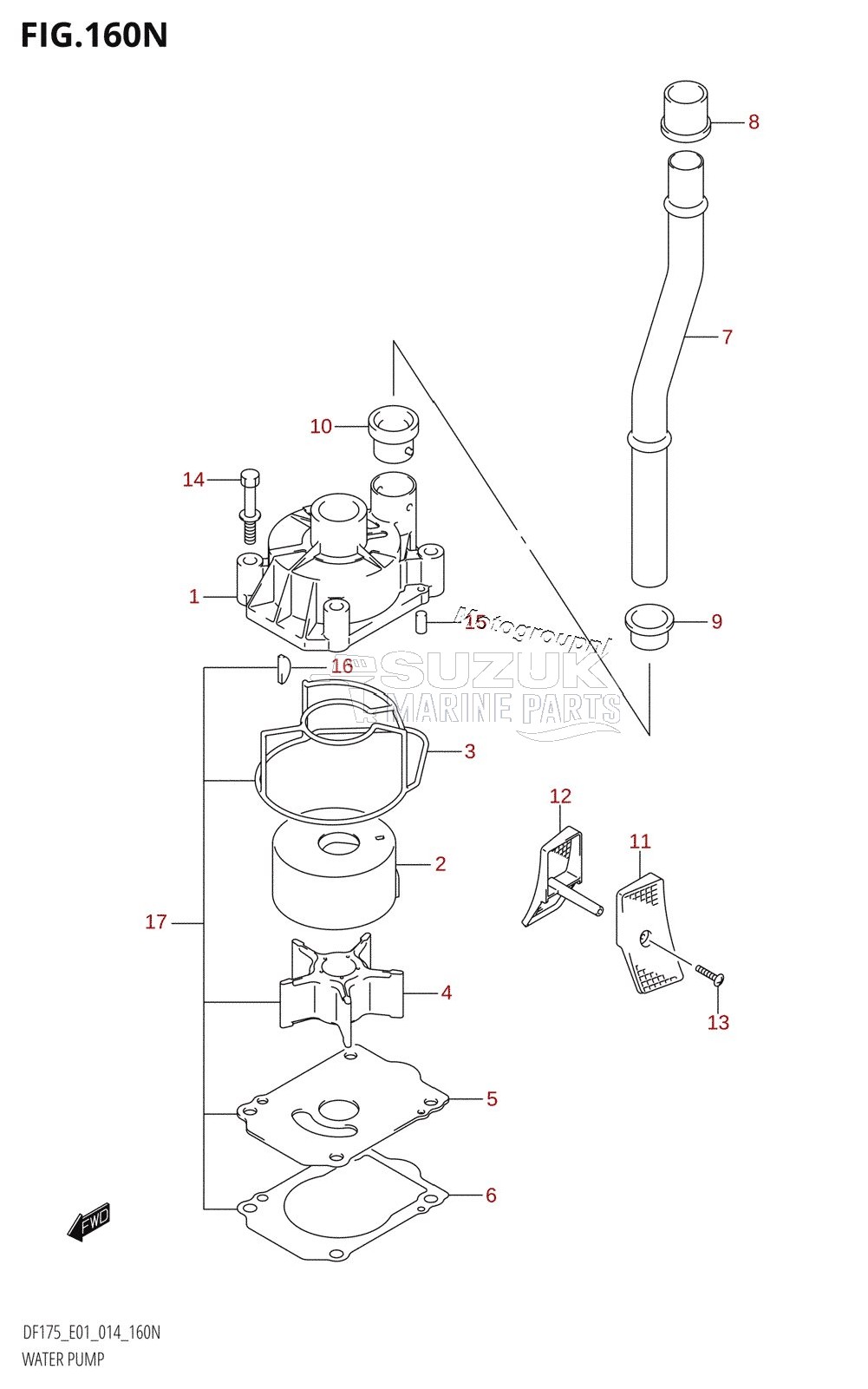 WATER PUMP (DF175Z:E01)