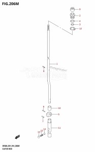 DF50A From 05003F-410001 (E01)  2014 drawing CLUTCH ROD (DF60ATH:E40)