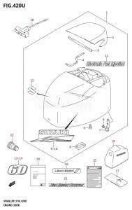 DF50A From 05003F-410001 (E01)  2014 drawing ENGINE COVER (DF60AVTH:E40)