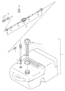 DT55 From 05501-231001 ()  1992 drawing FUEL TANK(PLASTIC)