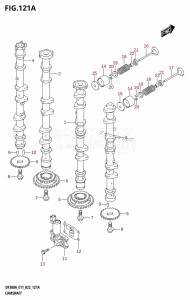 DF300A From 30002P-240001 (E11 E40)  2022 drawing CAMSHAFT (DF300A:(020,021))