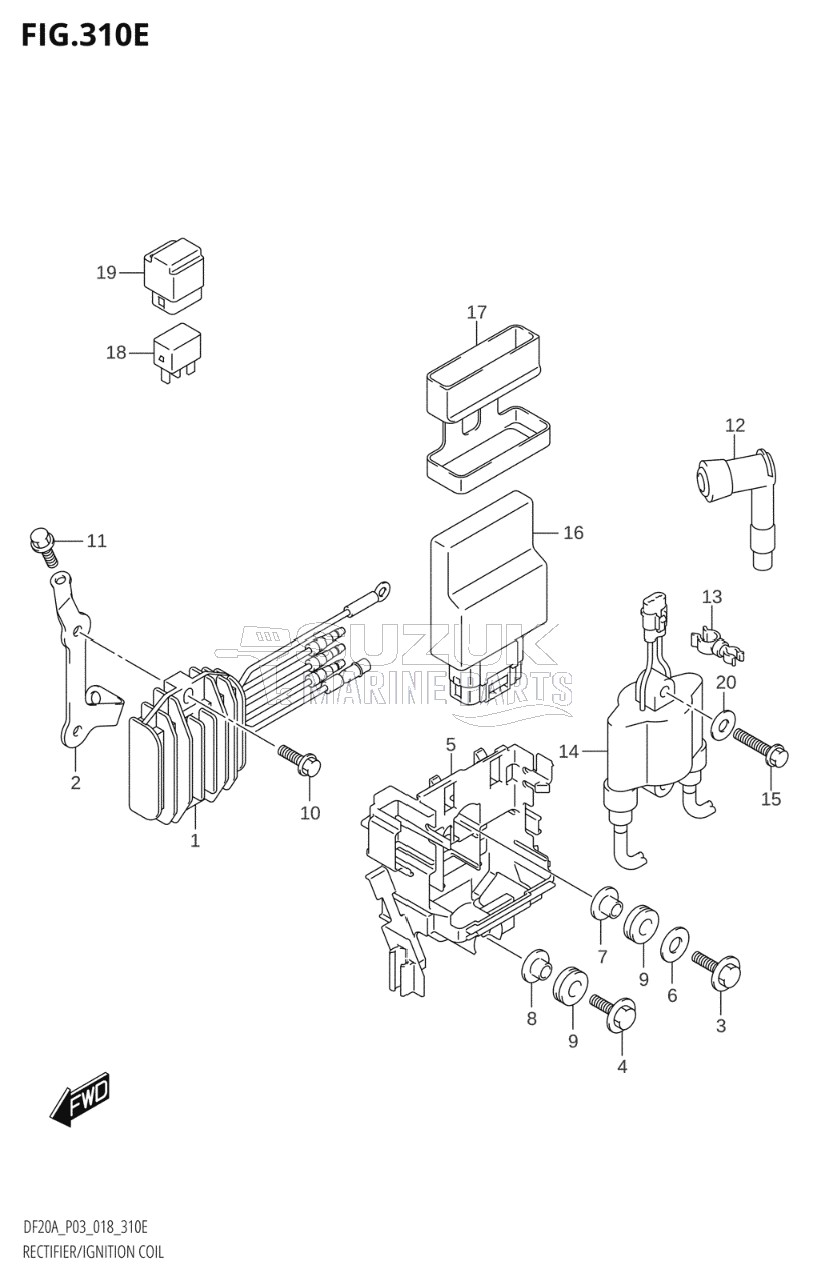 RECTIFIER / IGNITION COIL (DF20A)