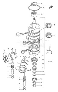 DT200 From 20001-011001 ()  1990 drawing CRANKSHAFT (DT150 /​ 175 /​ 200)